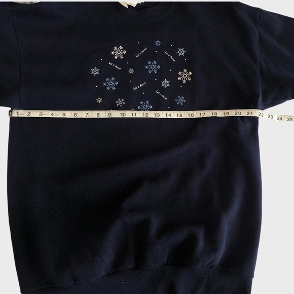 Vintage 90s Willow Bay Let It Snow Holiday Sweatshirt  L - Picture 8 of 8